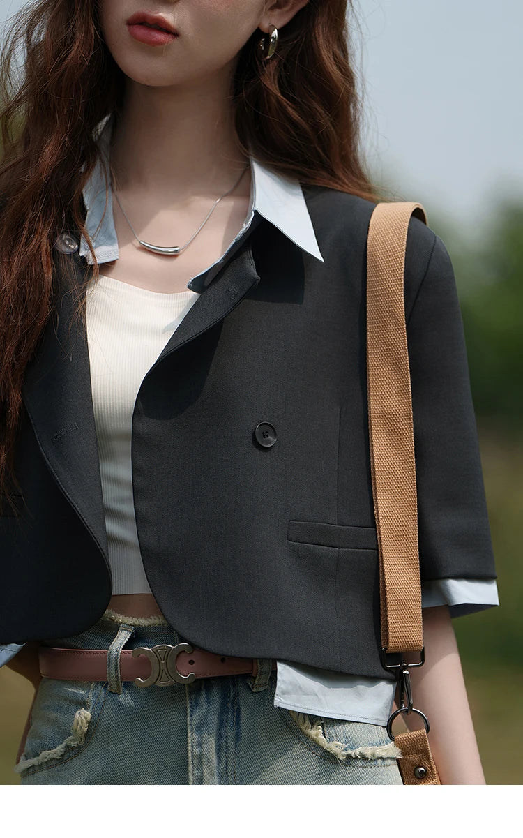 Mishow Fake Two Short Suit Jacket MXC33W0016