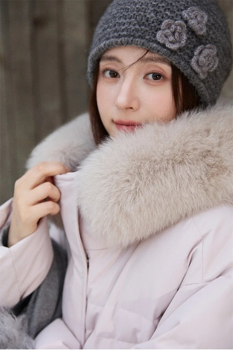 Mishow Short Detachable Fur Collar Down Jacket MXE87Y0084