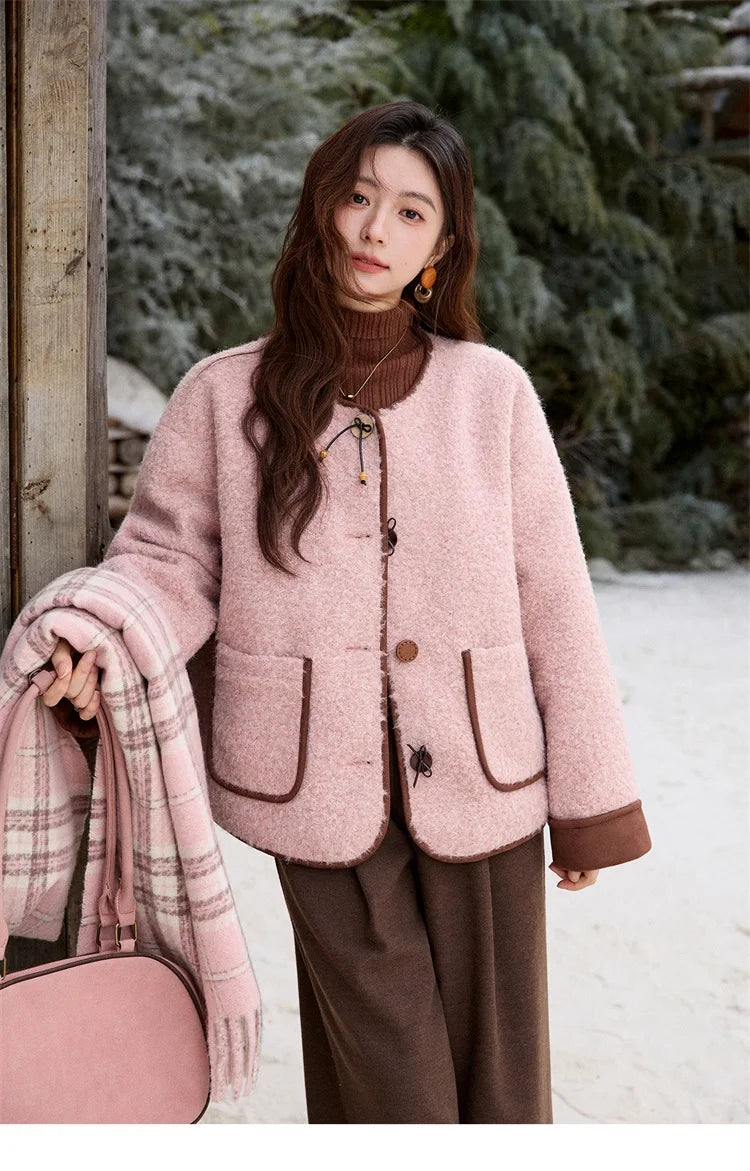 Mishow Cotton Padded Fur Collar Warm Jacket MXE92W0986