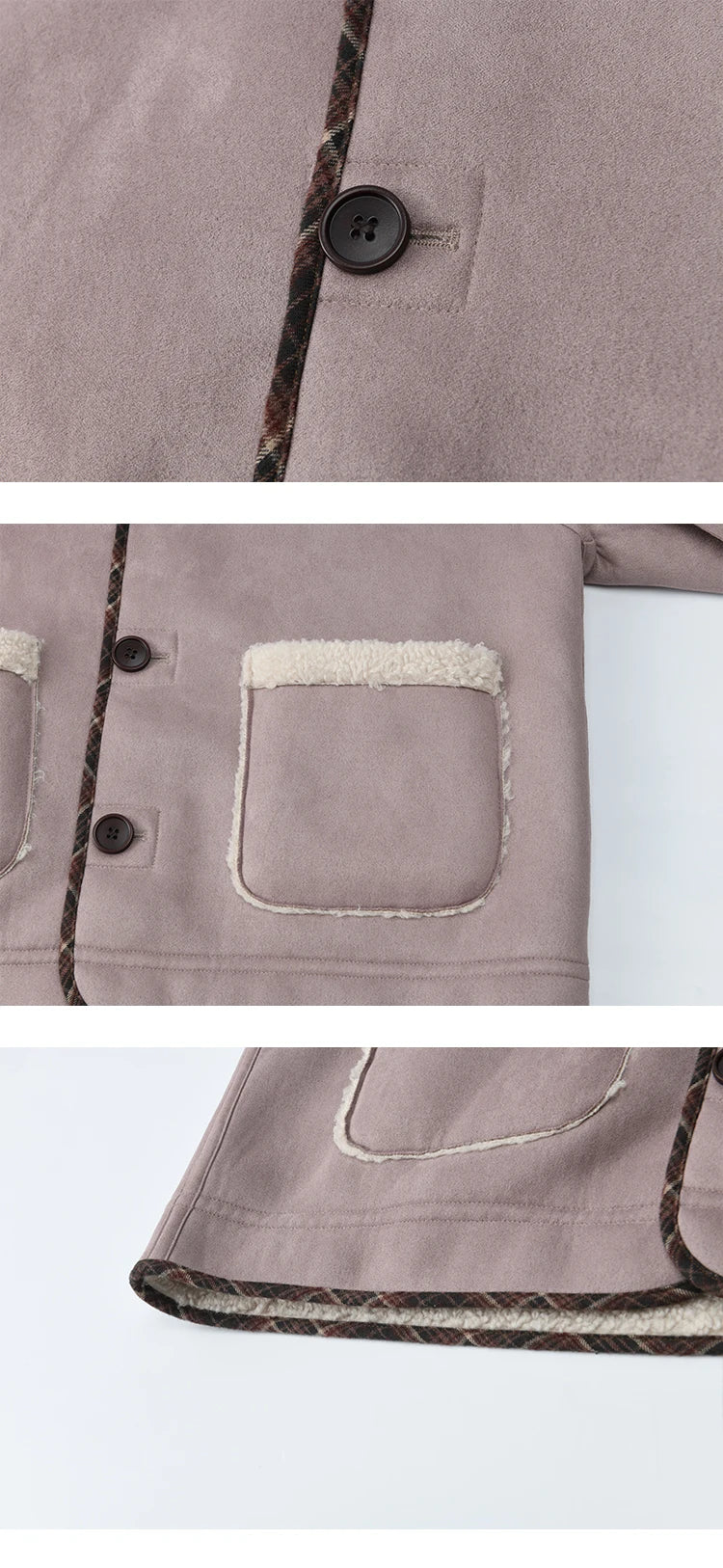 MISHOW Purple Double-Sided Jacket Turn-Down Collar Pocket MXE87W0940