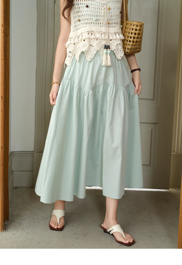 MISHOW High Waist A-Line Skirt Slim Elastic Waist MXE37B0749