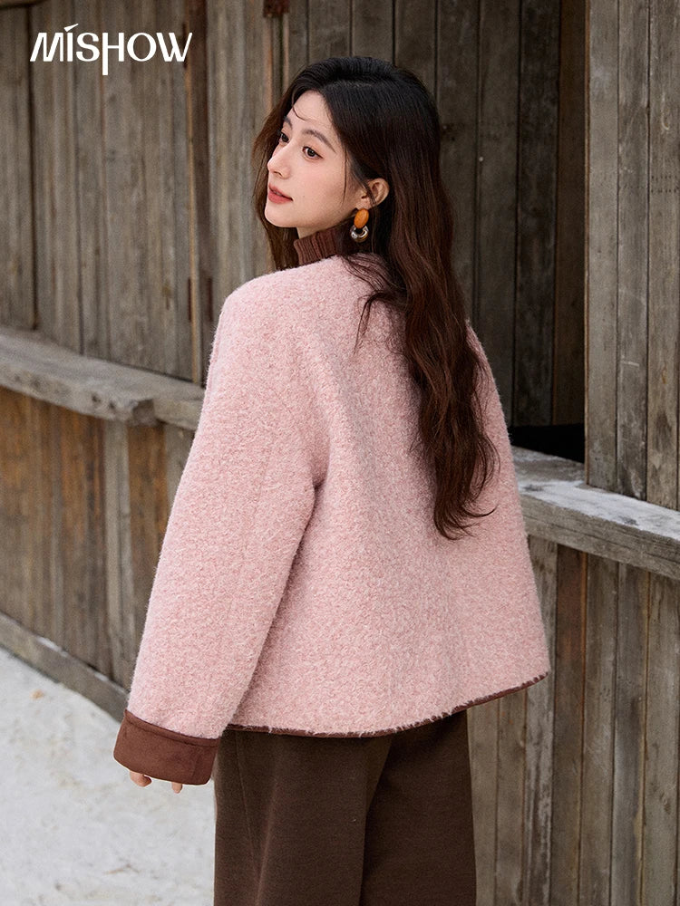 Mishow Cotton Padded Fur Collar Warm Jacket MXE92W0986