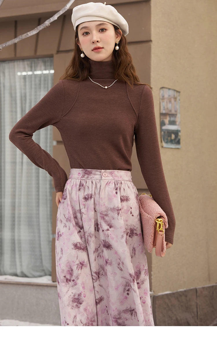 Mishow Mock Neck Bottoming Shirt MXC58Z0290