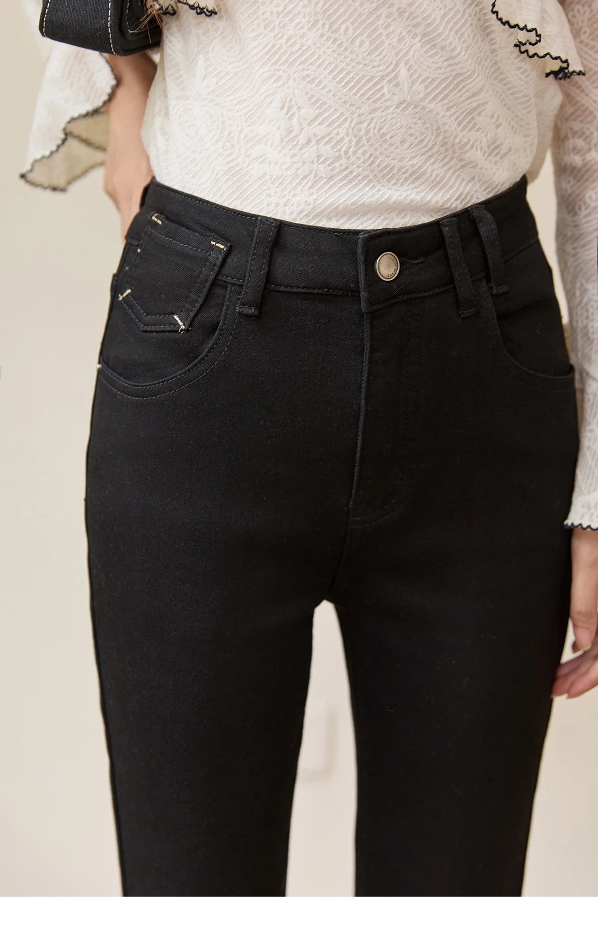 Mishow Vintage Black High Waist Flared Jeans MXE51K1098