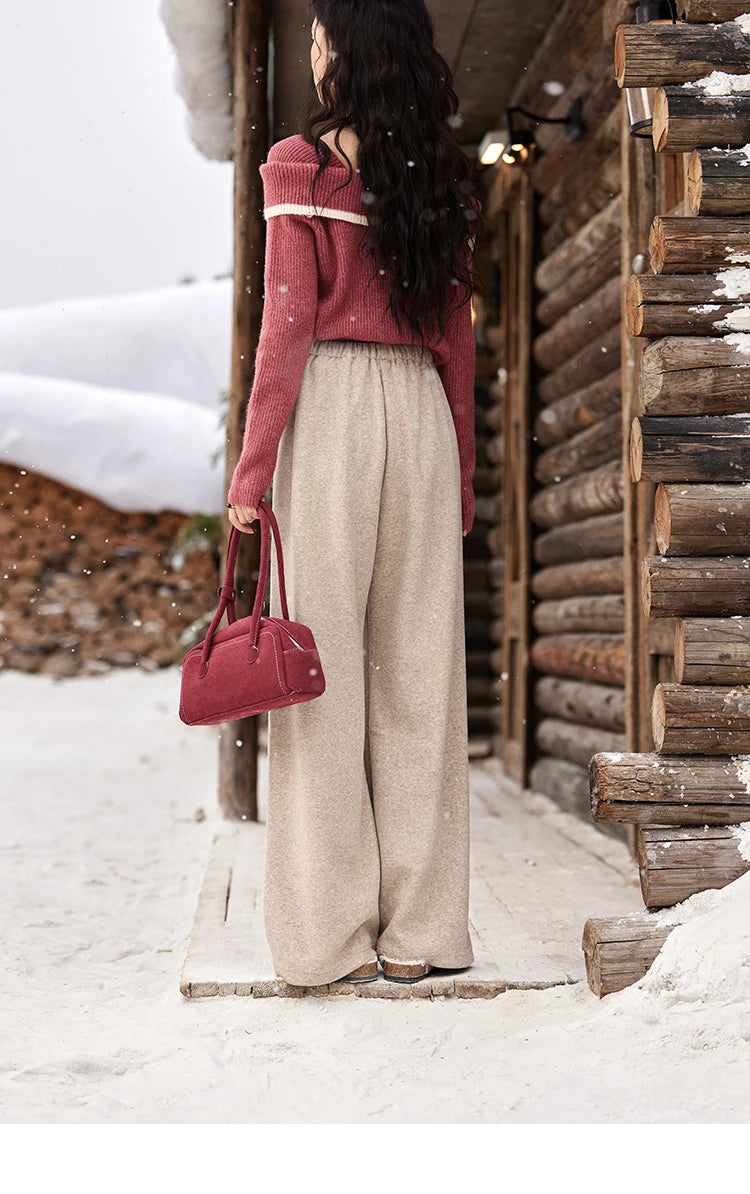 MISHOW High-Waist Wide Leg Pants Drawstring Thin MXD34K0824