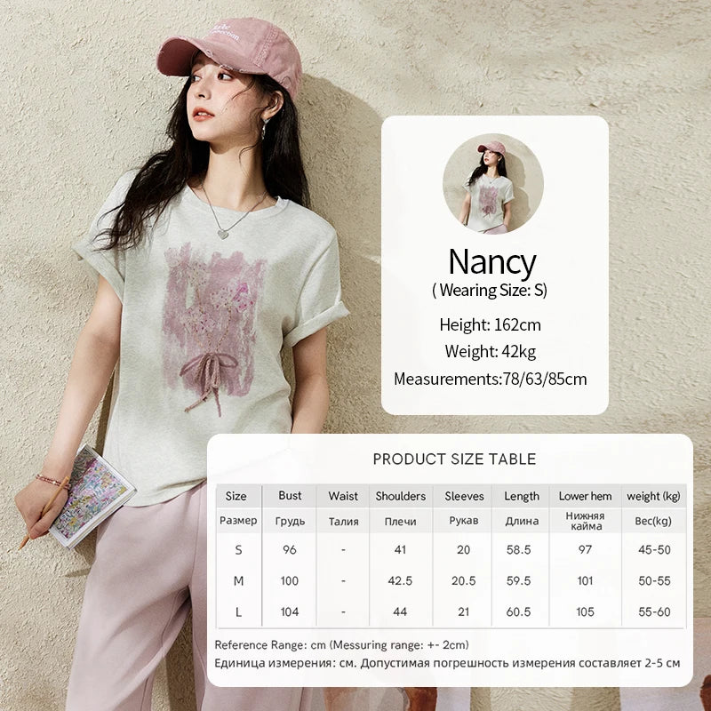 Mishow Iris Spray Print Cool Cotton Tee MXE13T0453