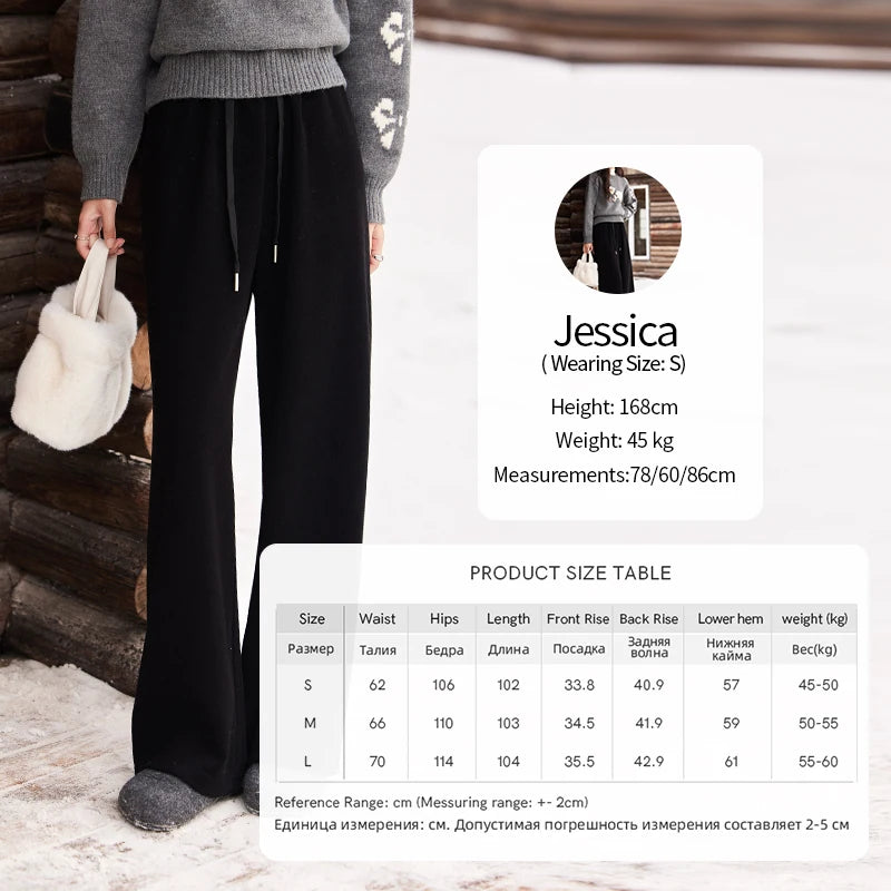 MISHOW High-Waist Wide Leg Pants Drawstring Thin MXD34K0824
