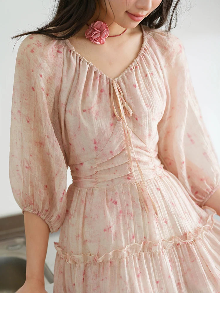 Mishow Korean Floral Convertible Off Shoulder Dress MXE41L2479
