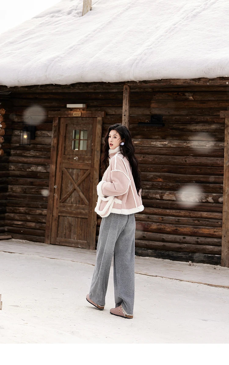 MISHOW High-Waist Wide Leg Pants Drawstring Thin MXD34K0824