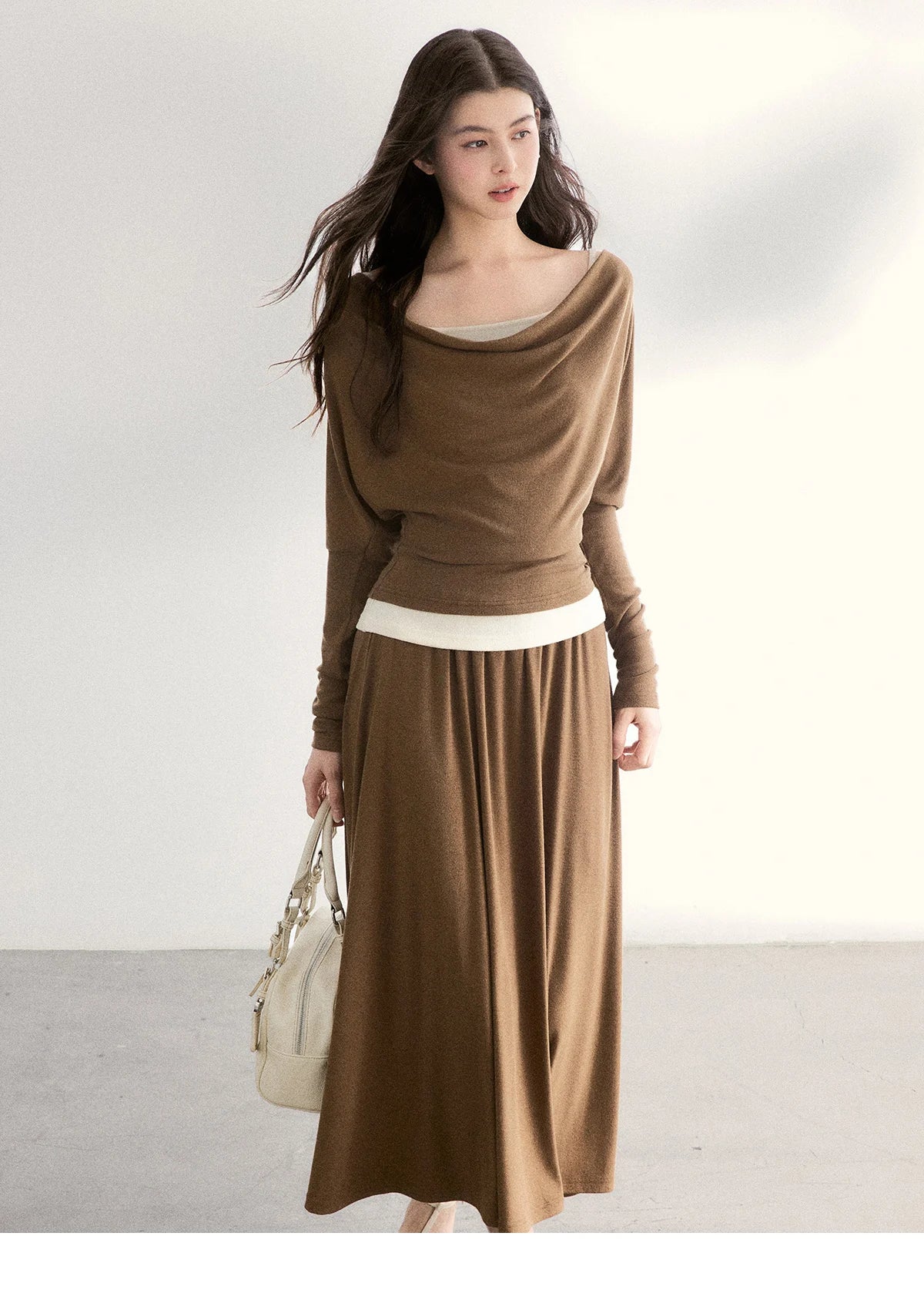 Mishow Draped Neck Top & Camisole Two-Piece Set MXF11T1458