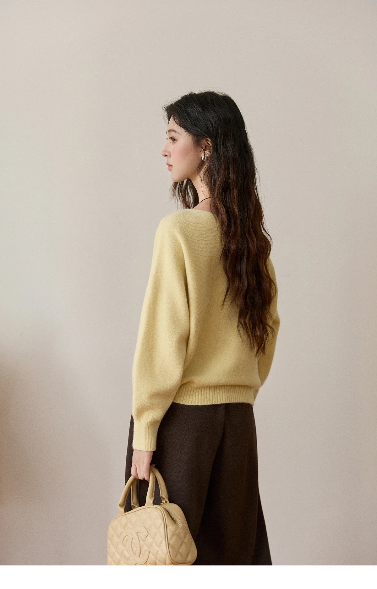 Mishow Boat Neck Lantern Sleeve Pullover MXE94Z2984