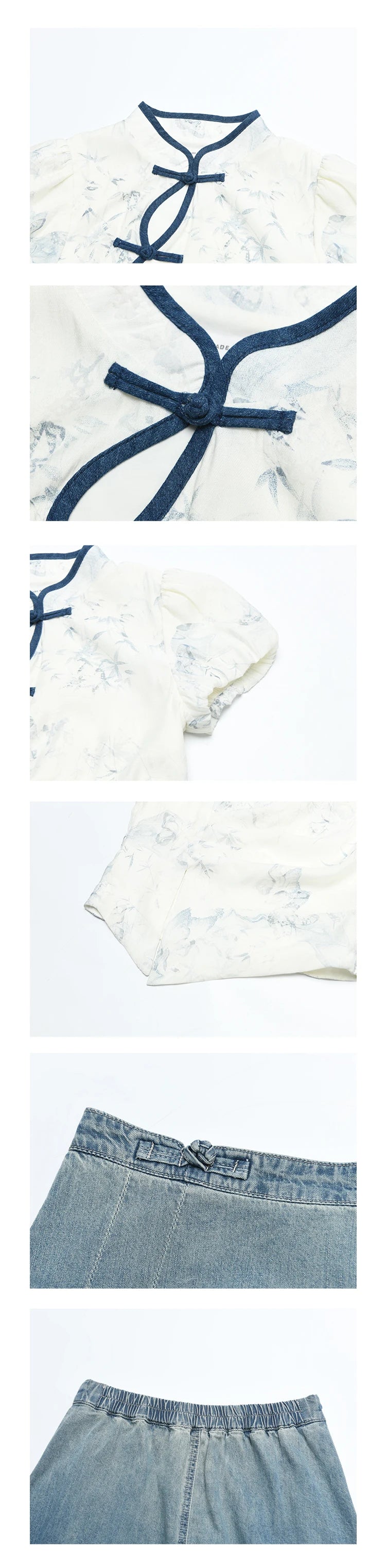 Mishow Chinese Embroidered Split Hem Top MXE28X1604