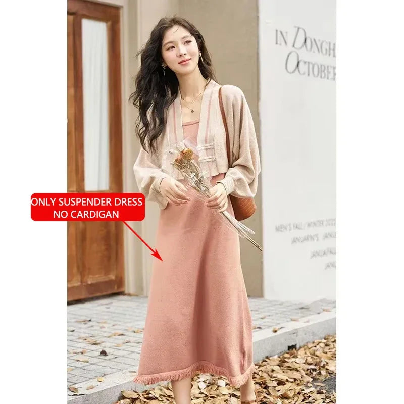 MISHOW Knitted Lantern Sleeve Sweater Dress MXC46L1589