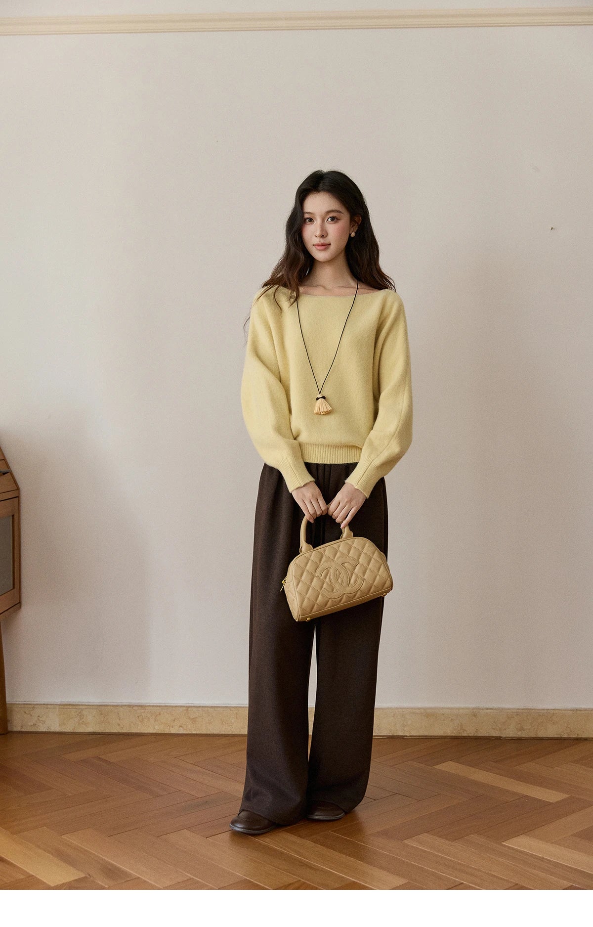 Mishow Boat Neck Lantern Sleeve Pullover MXE94Z2984