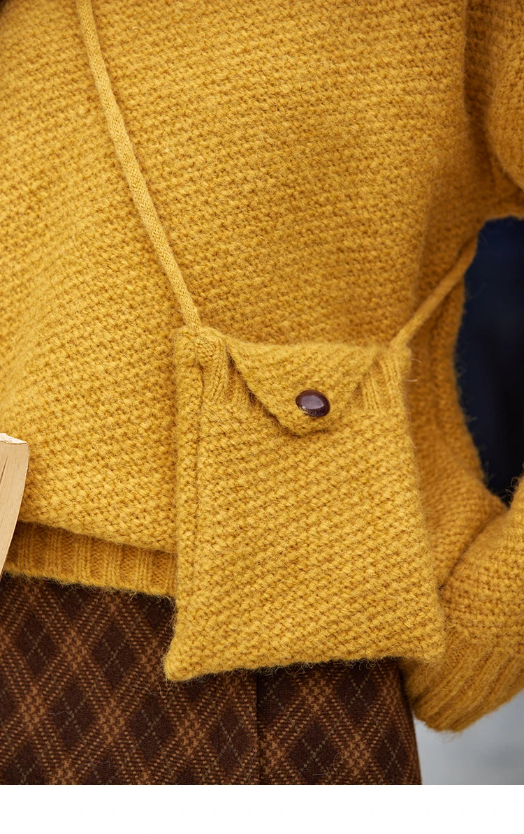 Mishow Oversized Sweater with Matching Bag MXD57Z1083