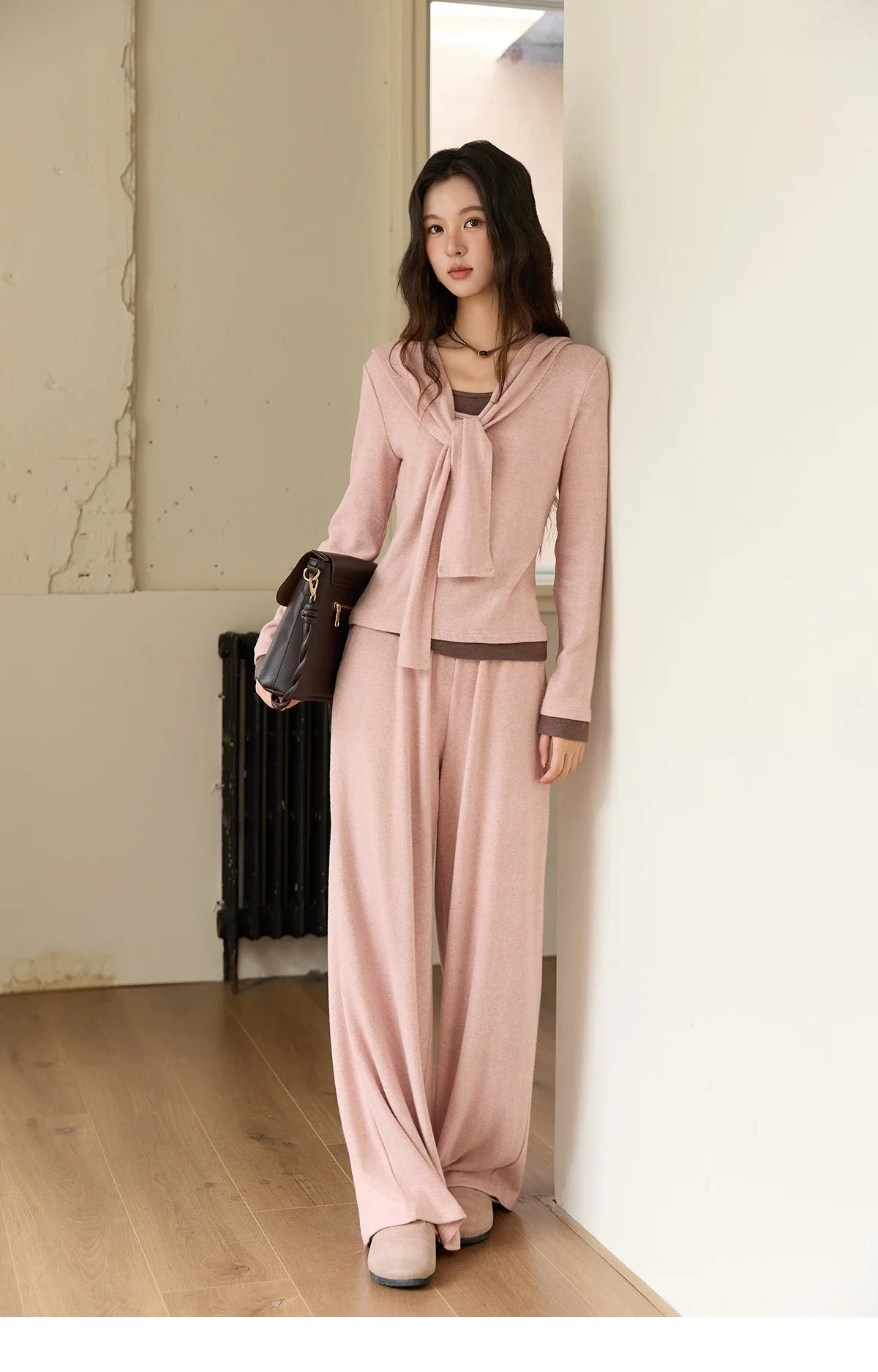 MISHOW Elastic Waist Casual Pants Loose Wide Leg Trousers MXE89K1119
