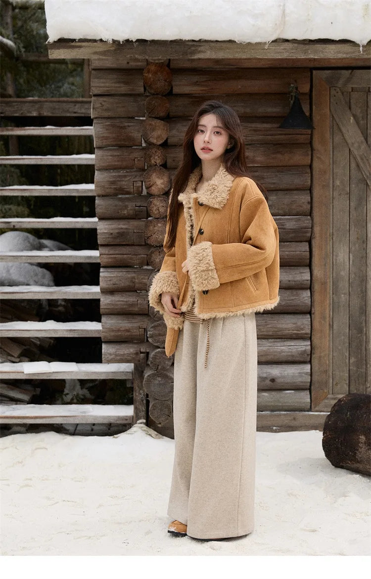 MISHOW Retro Wide Leg Pants Three-Dimensional Pleats Pocket MXE90K1129