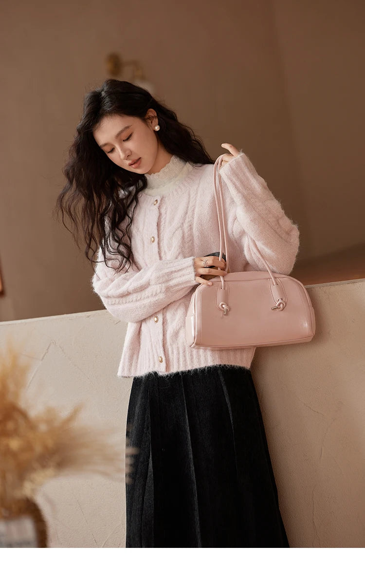 Mishow French Gentle O-Neck Wool Knit Cardigan MXD55Z1030