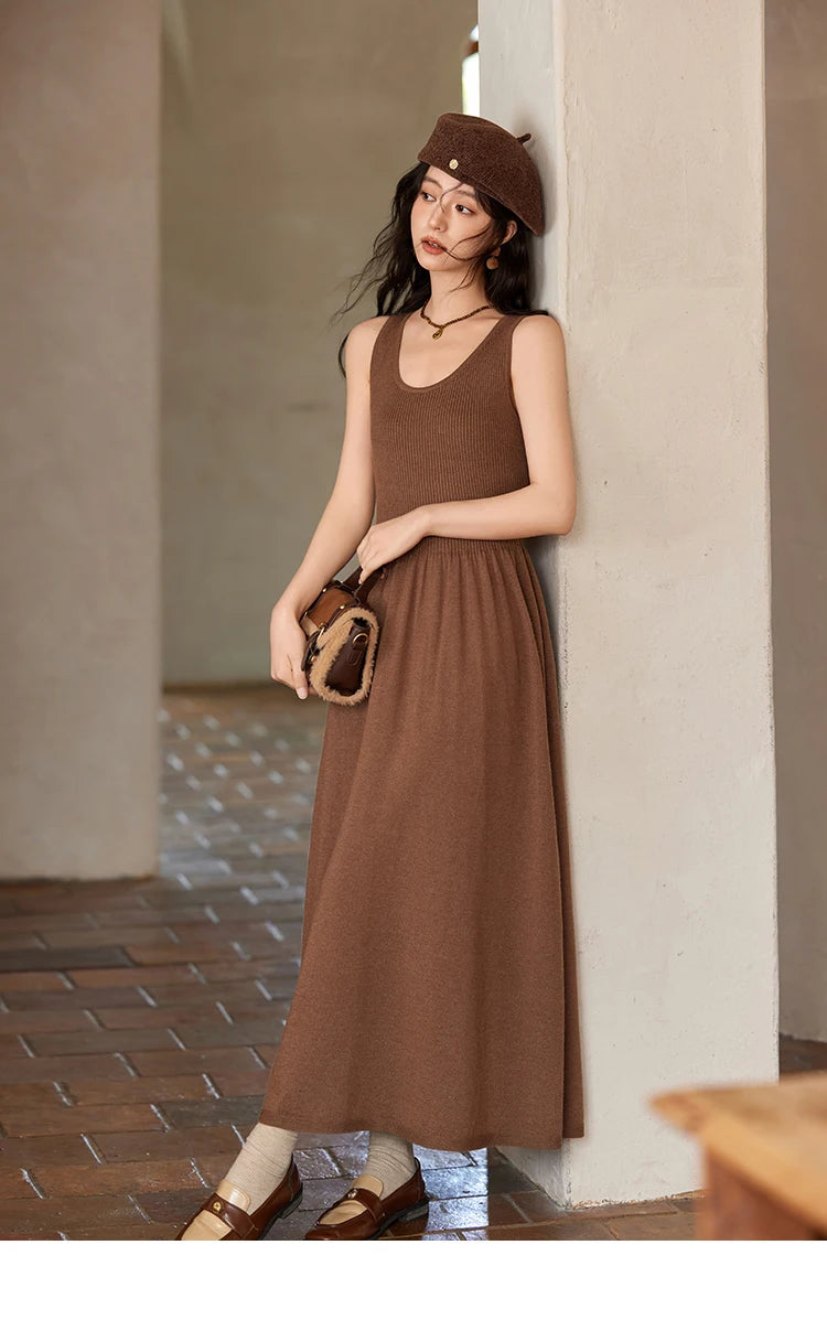 Mishow Vintage Knitted Cardigan & Strap Dress Set MXD36L2059