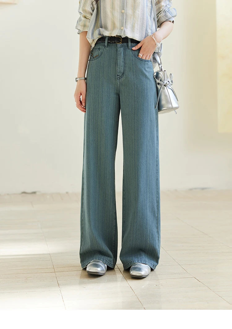 Mishow Embroidery Pockets Straight Leg Jeans MXE14K0870