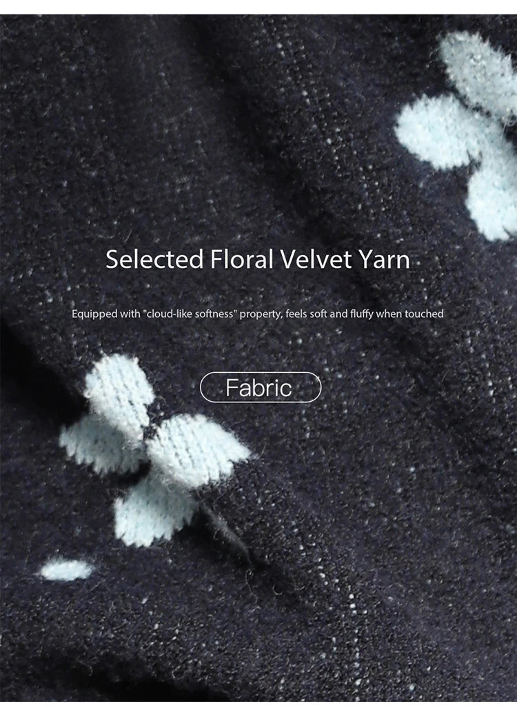 Mishow Dark Blue Fake Two-Piece Turn-Down Collar Sweater MXE51Z2554