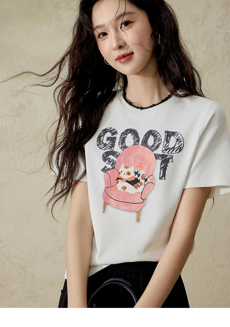 MISHOW Printed Round Neck Soft Cotton Tee MXE13T0461