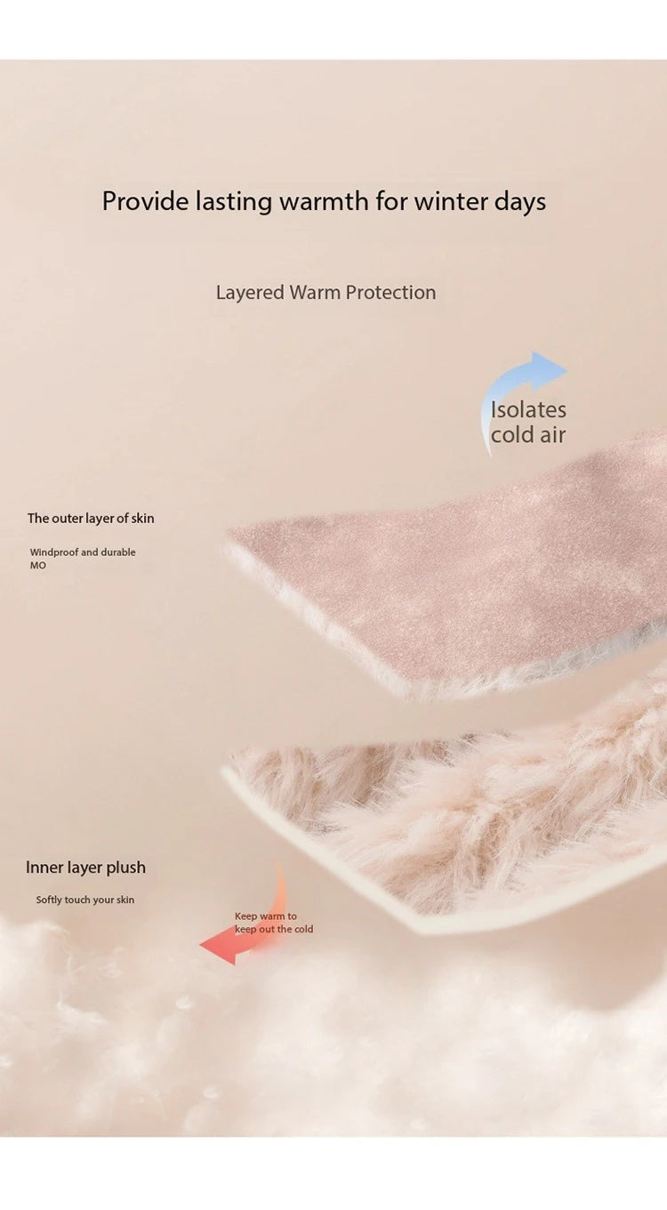 MISHOW Pink Plush Patchwork Coat Stand Collar Windproof MXE51W0911