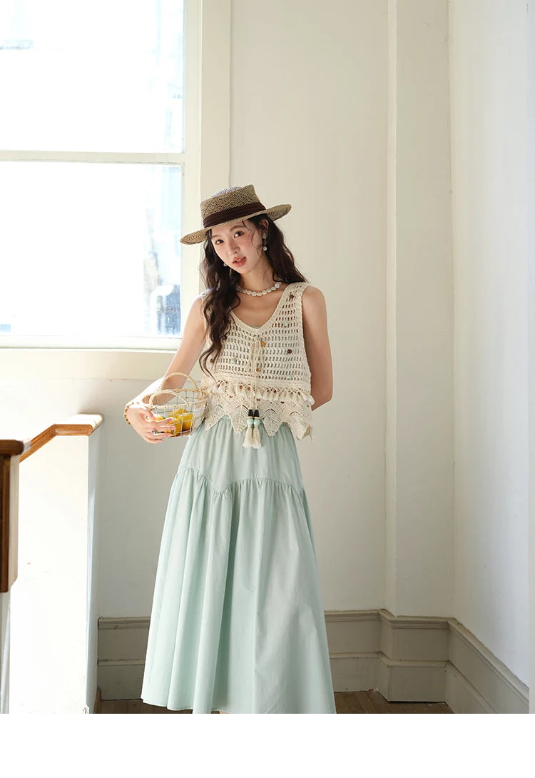 MISHOW High Waist A-Line Skirt Slim Elastic Waist MXE37B0749