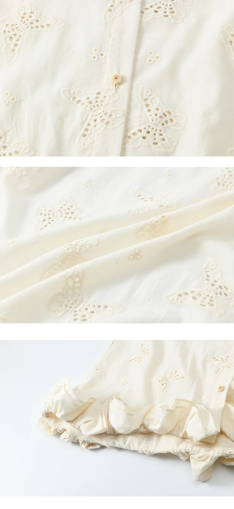 MISHOW Cotton Butterfly Hollow Lace Shirt with Tube Top MXE34X1808