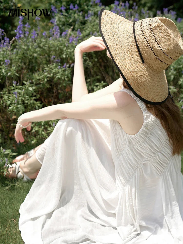 MISHOW French Pleated Suspender Dress MXD26L1939