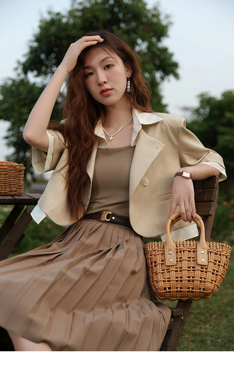 Mishow Fake Two Short Suit Jacket MXC33W0016