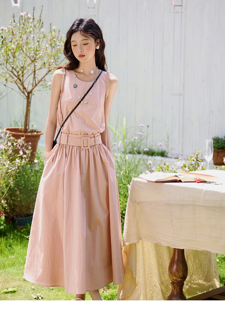 Mishow Hand Woven Fried Dough Twists Waist Belt Dress MXE34L2223