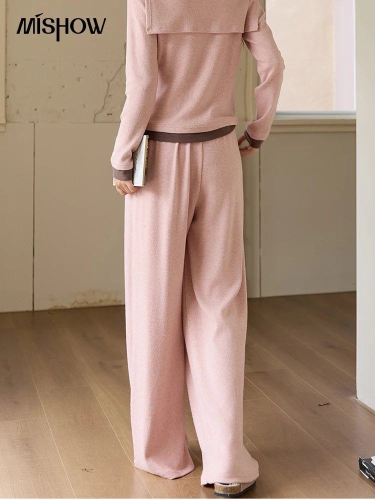 MISHOW Elastic Waist Casual Pants Loose Wide Leg Trousers MXE89K1119