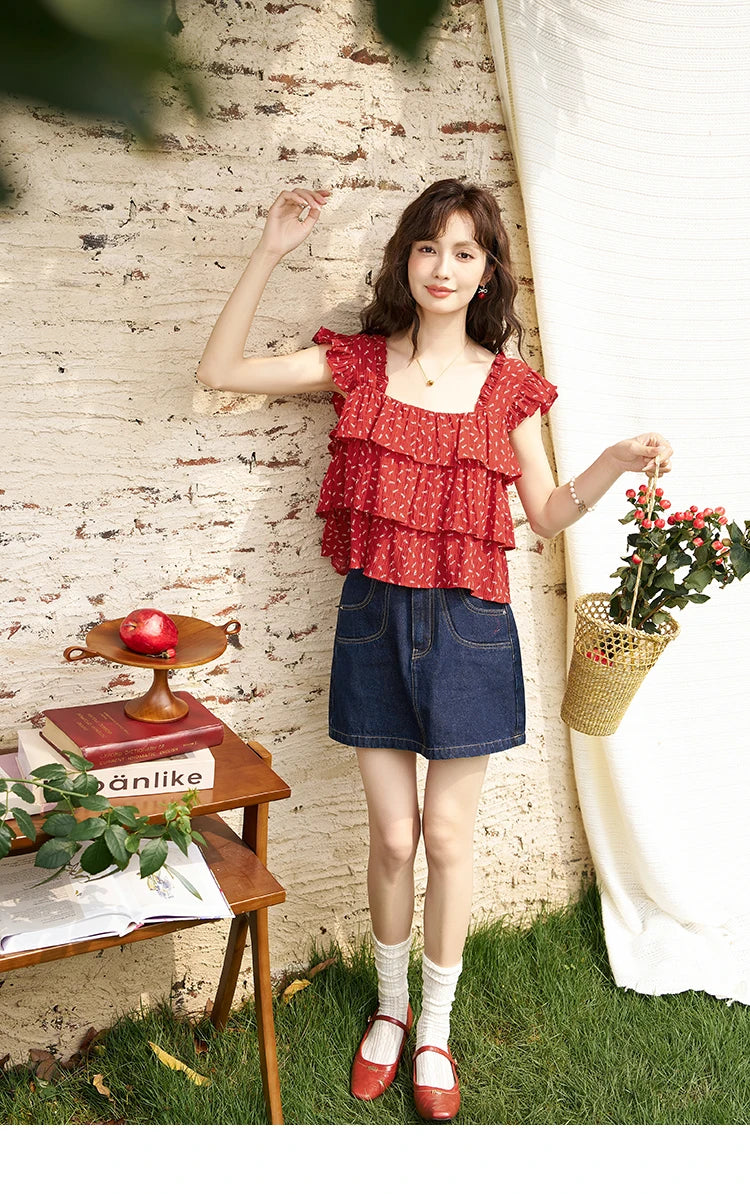 Mishow High Waisted Denim Skirt MXD23B0366