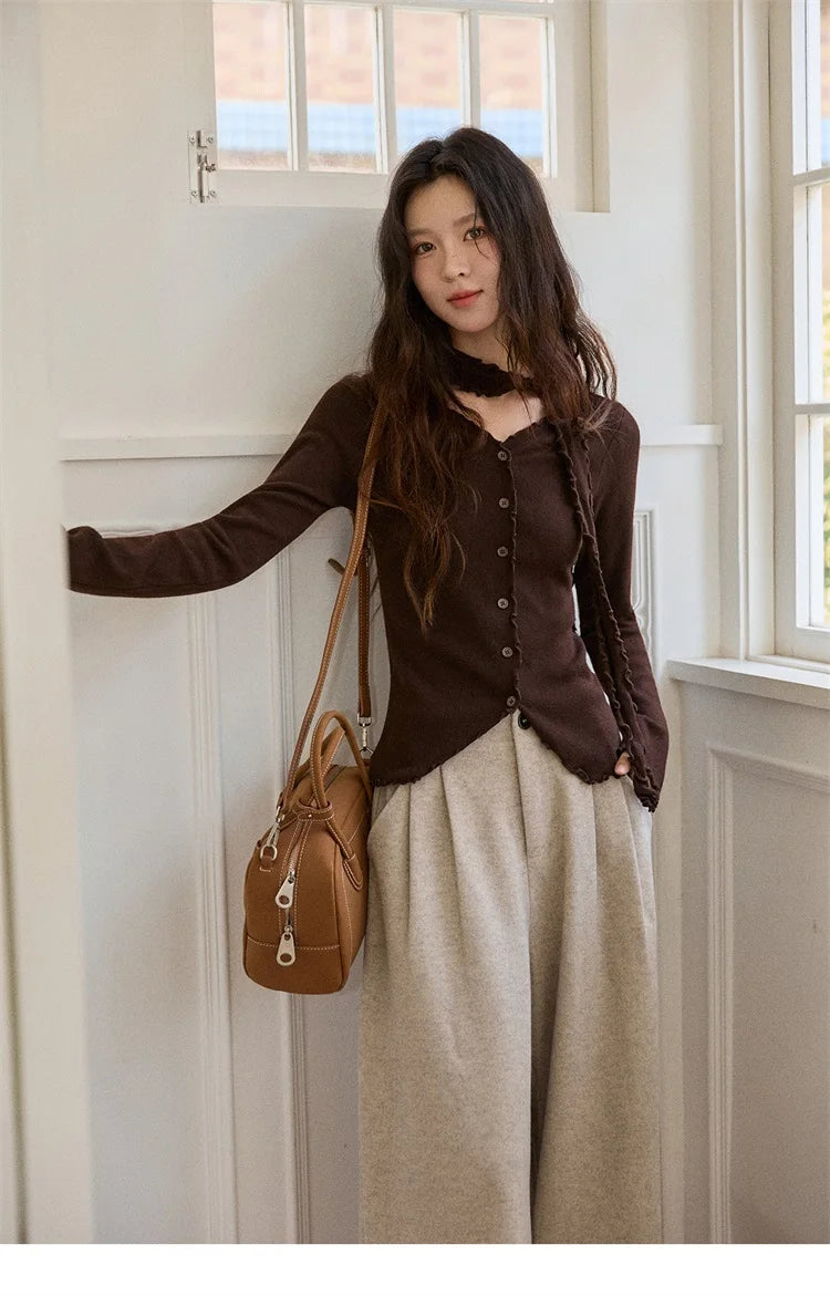 MISHOW Retro Wide Leg Pants Three-Dimensional Pleats Pocket MXE90K1129