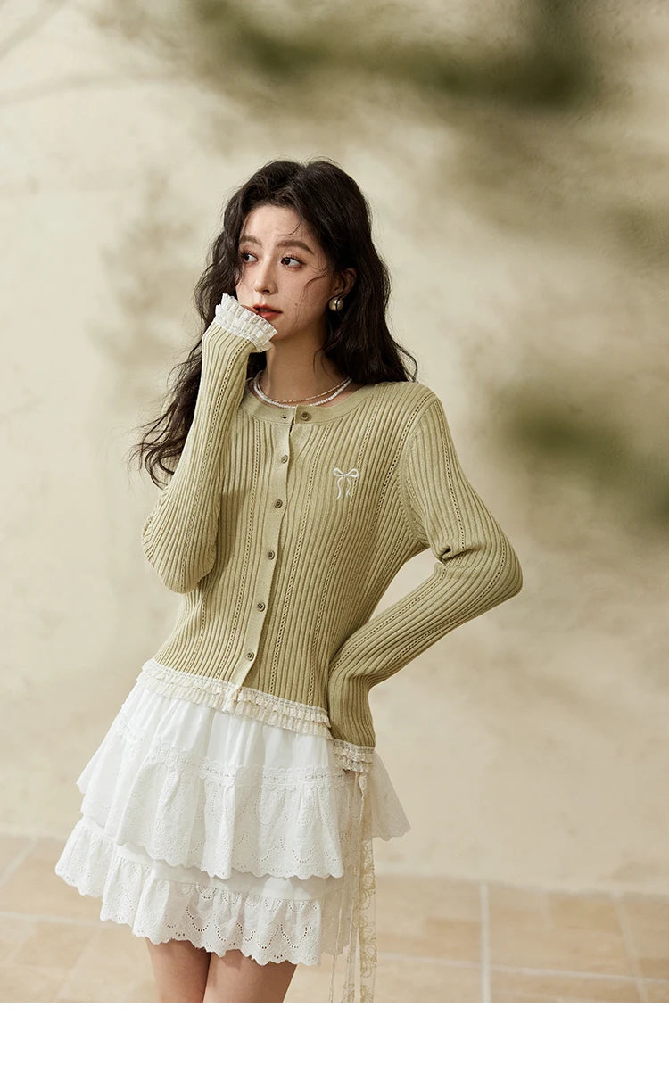 Mishow Macaron Hollow Hook Flower Lace Top MXE16Z1211
