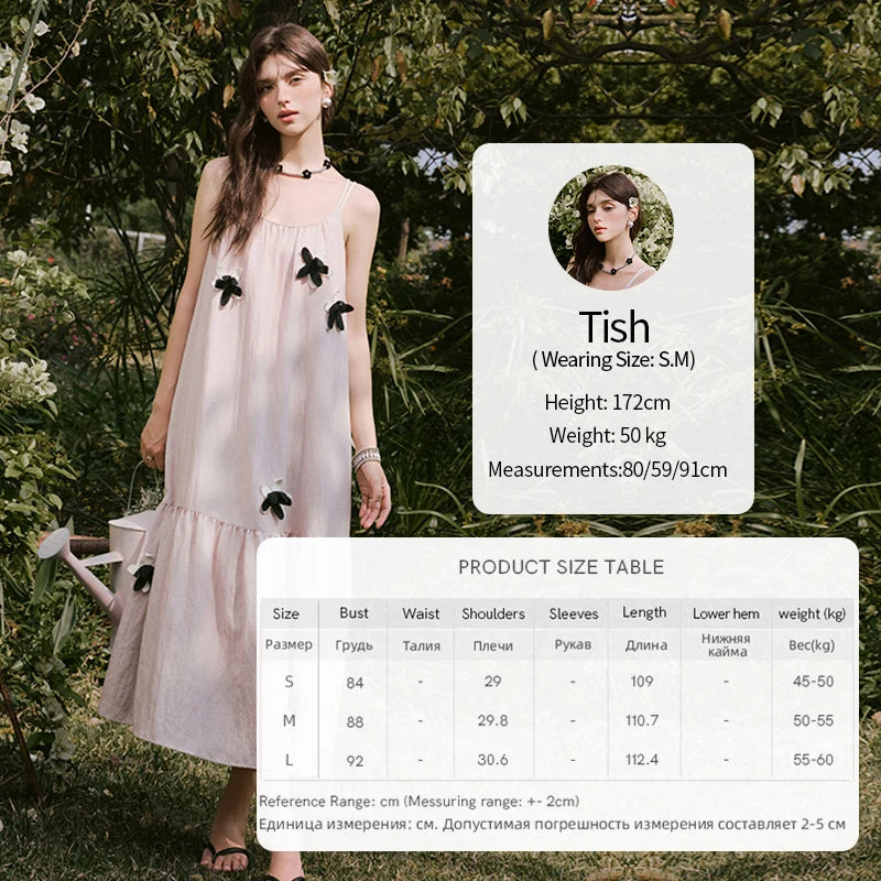 Mishow Flower Pleated High Waist Camisole Dress MXE31L2191