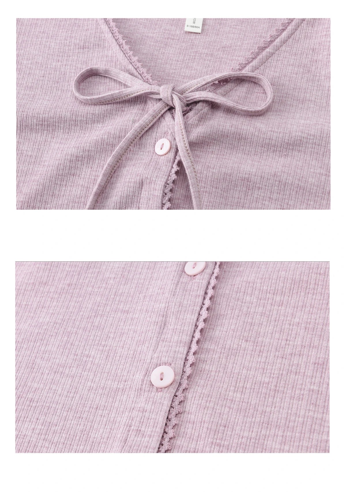 Mishow Purple Lace-Up Cardigan & Camisole Set MXF13Z2998