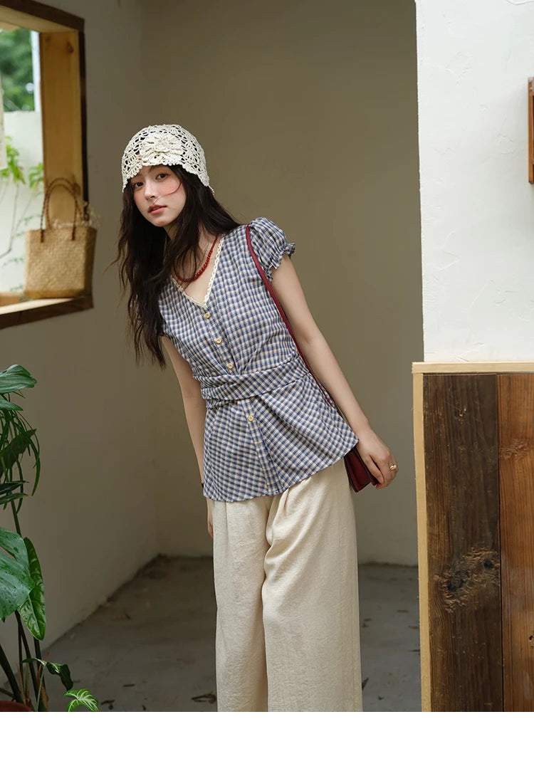 MISHOW Wide Leg Pants Button Pocket High Waist Slim MXE39K0962