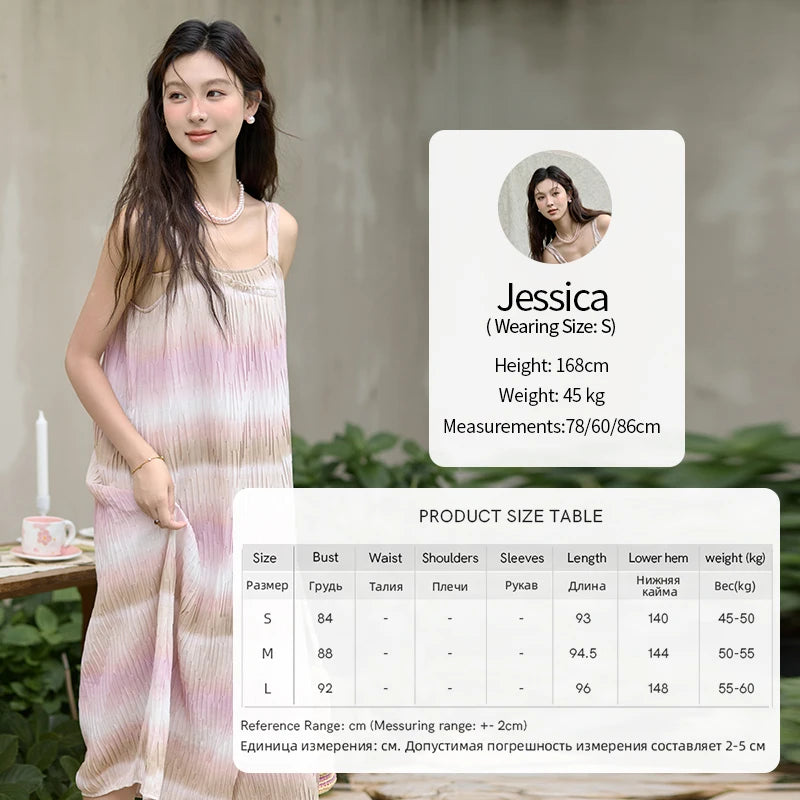 Mishow Pink Striped Sleeveless Irregular Front Dress MXD29L1930