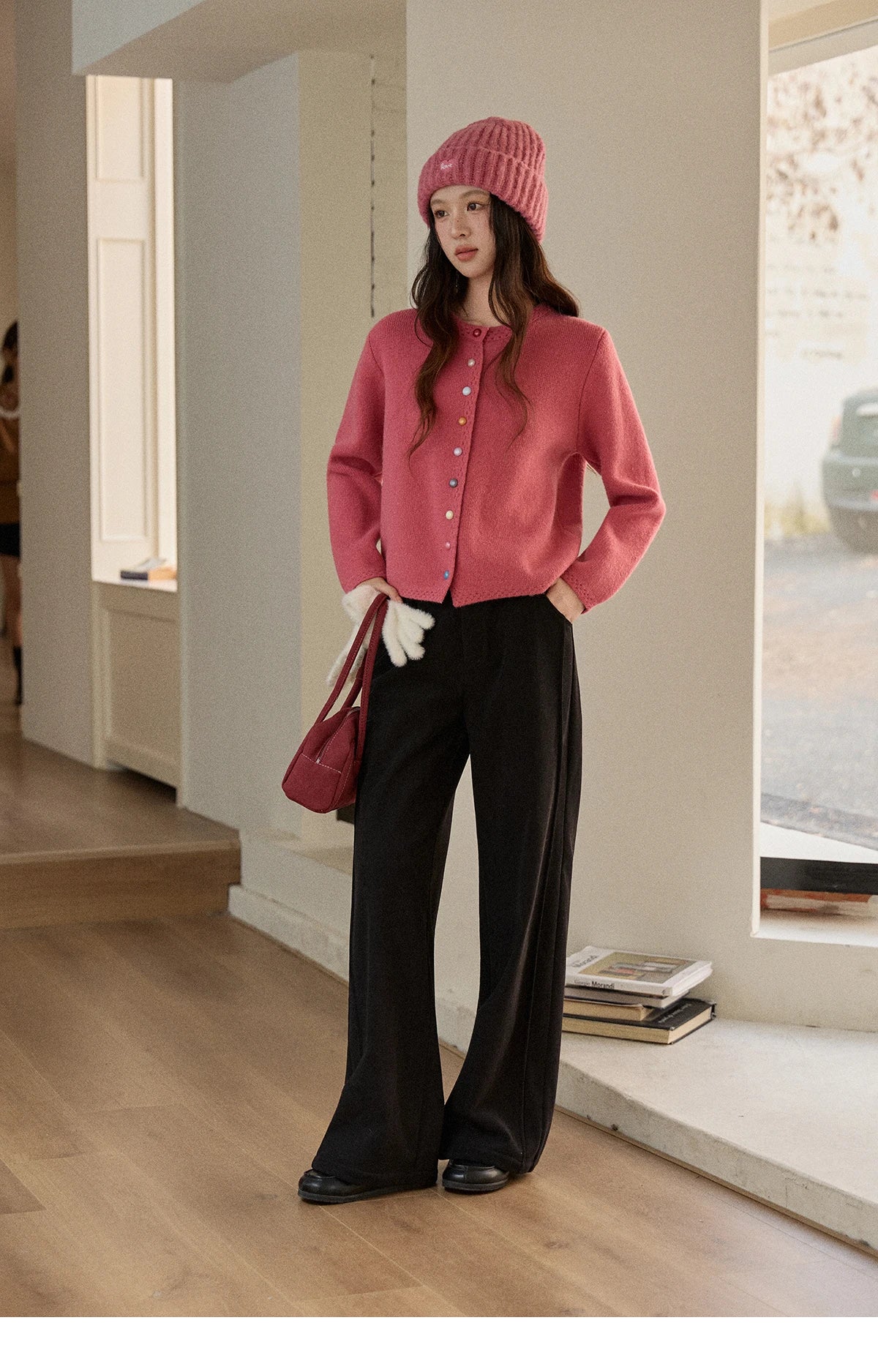 Mishow Rainbow Button Hollow Out Cardigan MXE90Z2796