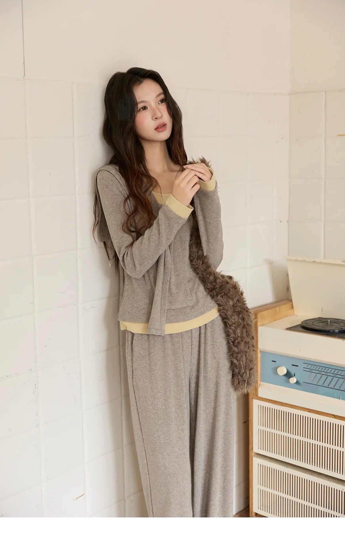 MISHOW Elastic Waist Casual Pants Loose Wide Leg Trousers MXE89K1119