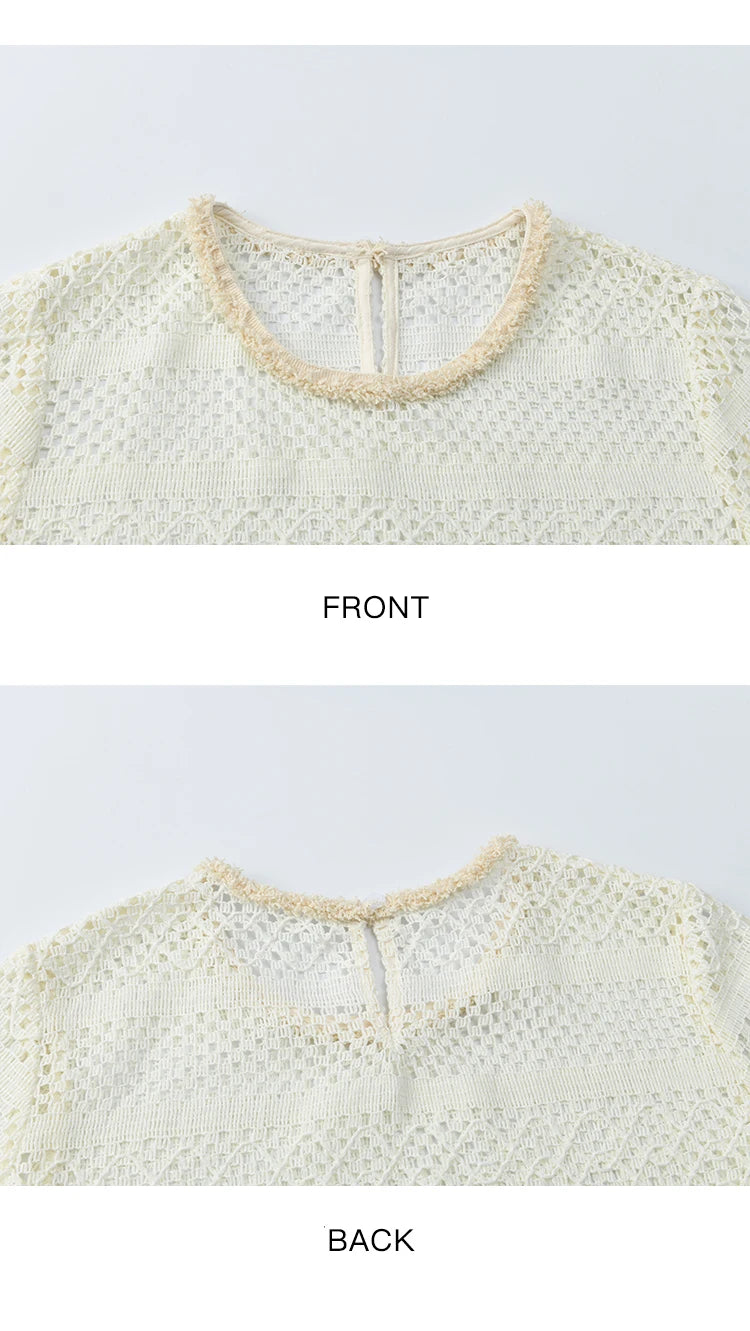 MISHOW Bohemian Lace Hollow Top Hem Tassel Knit MXE41X2466