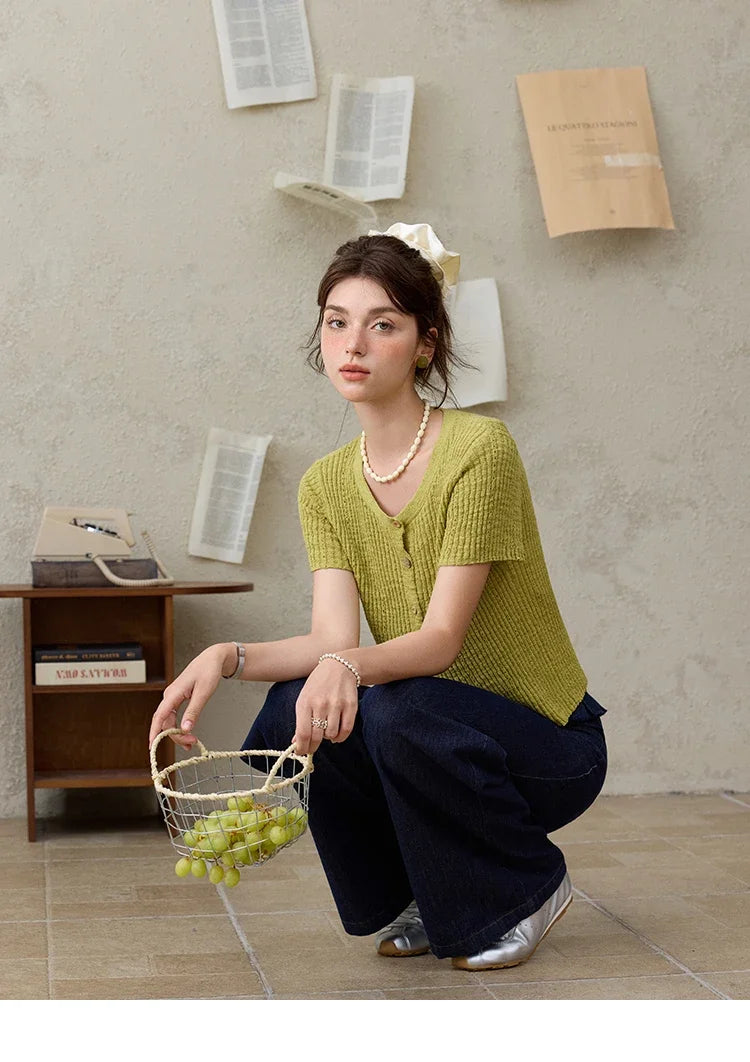 Mishow Solid Knit Round Neck Office Tee MXE31Z1229