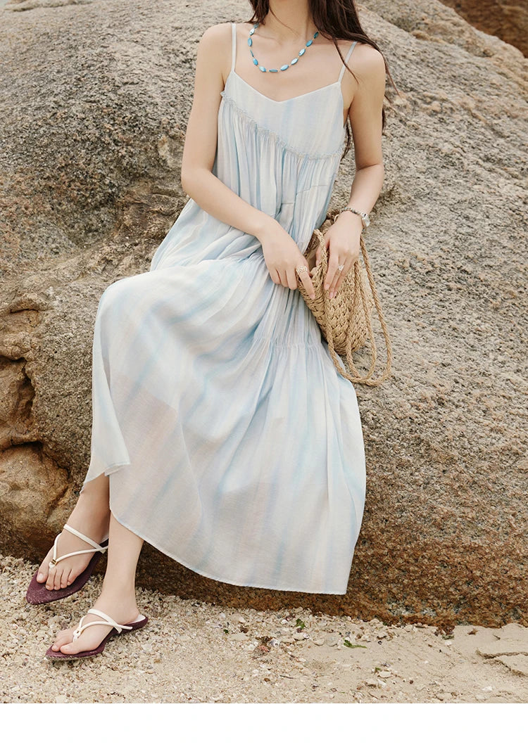 Mishow Tie Dye Sleeveless Seaside Camisole Dress MXE12L2118