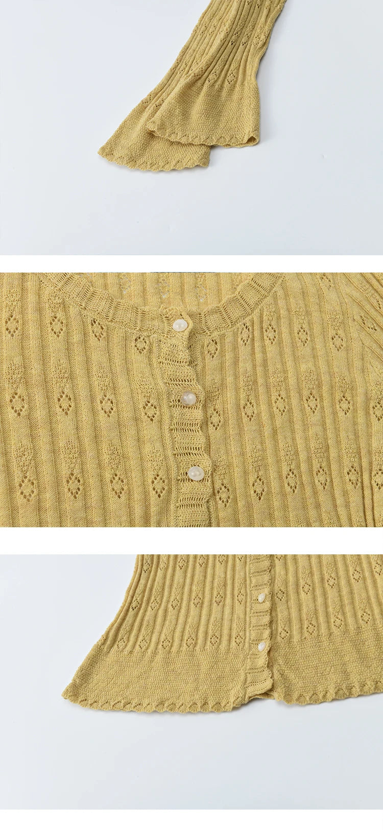 Mishow Pit Stripe French Retro Round Neck Cardigan MXE42Z1374