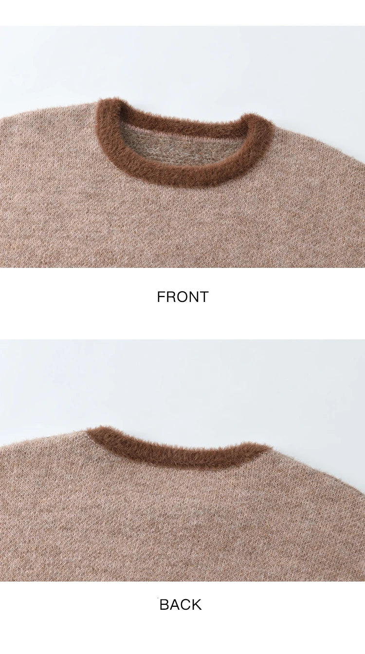 Mishow Faux Sable Cartoon O-Neck Loose Pullover MXD45Z0860
