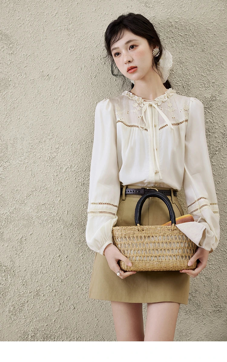 Mishow Khaki A-Line High Waist Pocket Skirt MXE15B0696