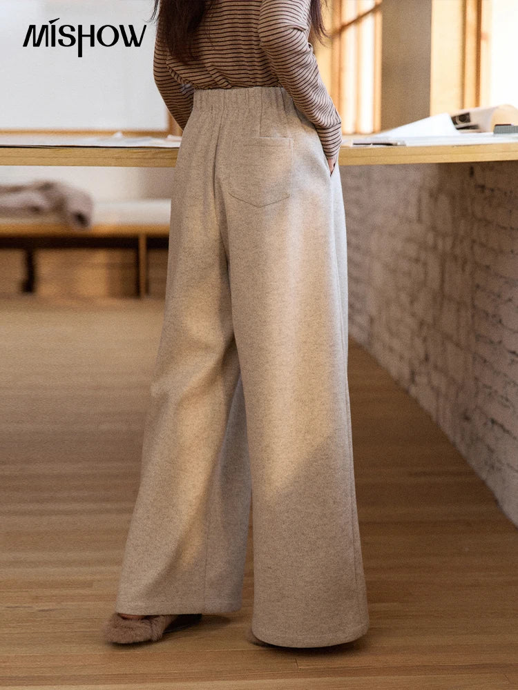 MISHOW Retro Wide Leg Pants Three-Dimensional Pleats Pocket MXE90K1129