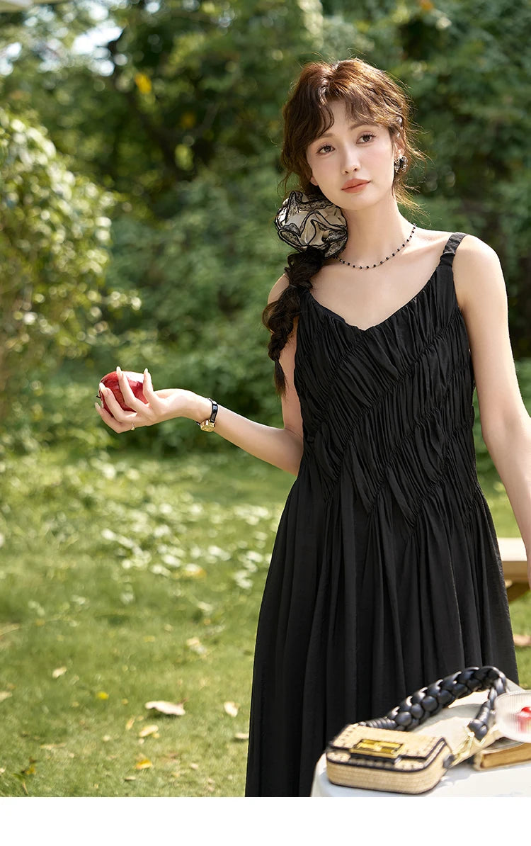 MISHOW French Pleated Suspender Dress MXD26L1939